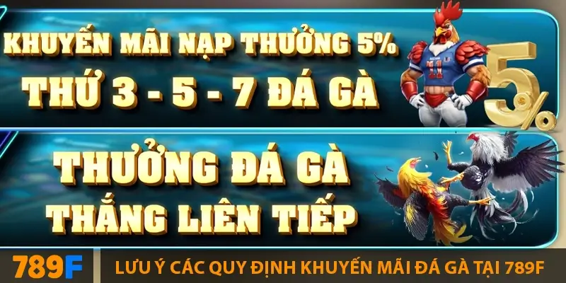 Lưu ý các quy định khuyến mãi đá gà tại 789F